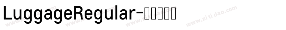 LuggageRegular字体转换