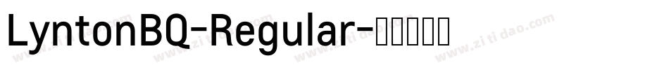 LyntonBQ-Regular字体转换