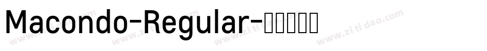 Macondo-Regular字体转换