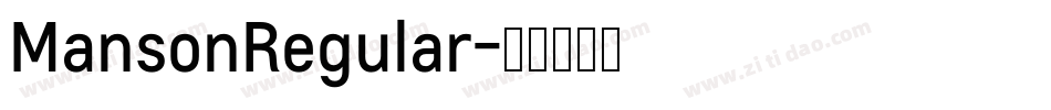 MansonRegular字体转换