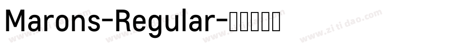 Marons-Regular字体转换