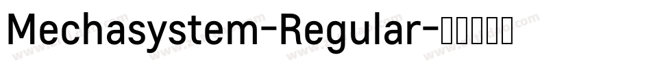 Mechasystem-Regular字体转换