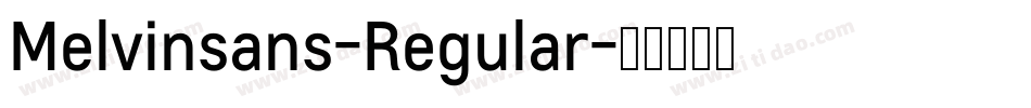 Melvinsans-Regular字体转换