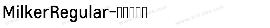 MilkerRegular字体转换