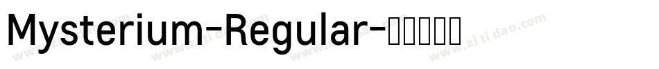 Mysterium-Regular字体转换