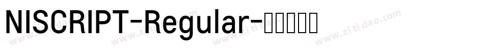 NISCRIPT-Regular字体转换 NISCRIPT-Regular字体转换