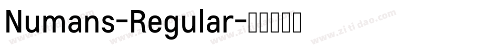 Numans-Regular字体转换