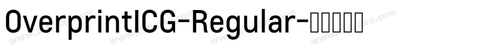 OverprintICG-Regular字体转换