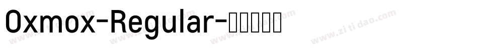 Oxmox-Regular字体转换