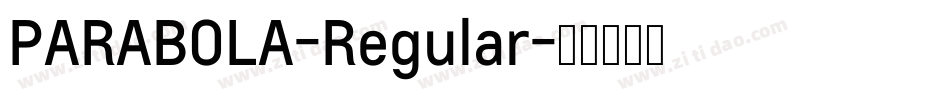 PARABOLA-Regular字体转换