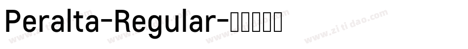 Peralta-Regular字体转换