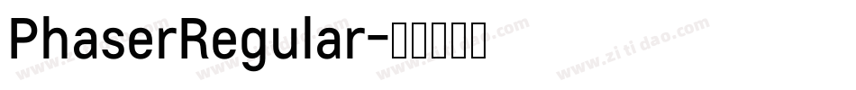 PhaserRegular字体转换
