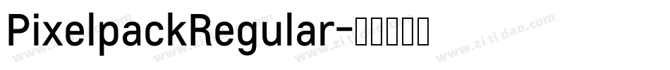 PixelpackRegular字体转换
