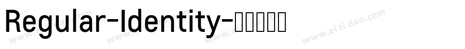 Regular-Identity字体转换