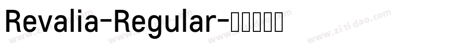 Revalia-Regular字体转换