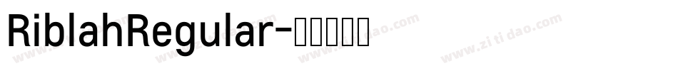 RiblahRegular字体转换