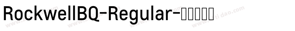 RockwellBQ-Regular字体转换