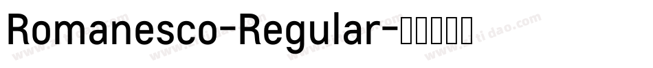 Romanesco-Regular字体转换
