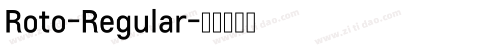 Roto-Regular字体转换