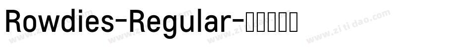 Rowdies-Regular字体转换