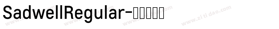 SadwellRegular字体转换