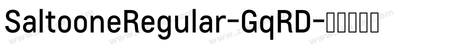 SaltooneRegular-GqRD字体转换