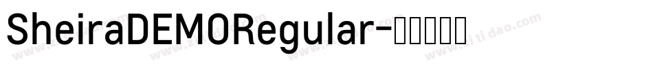 SheiraDEMORegular字体转换