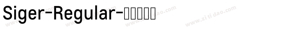 Siger-Regular字体转换