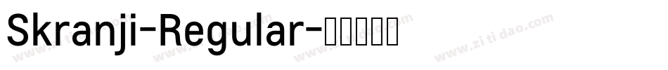 Skranji-Regular字体转换