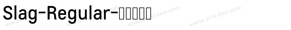 Slag-Regular字体转换