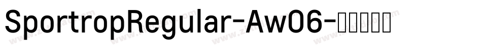 SportropRegular-AwO6字体转换