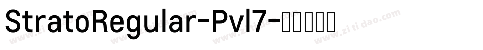 StratoRegular-Pvl7字体转换