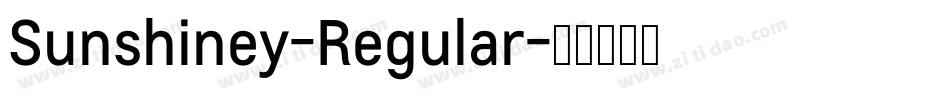 Sunshiney-Regular字体转换