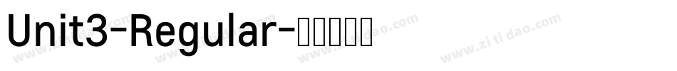 Unit3-Regular字体转换