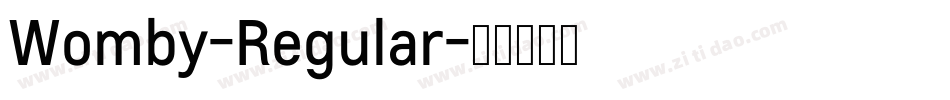 Womby-Regular字体转换