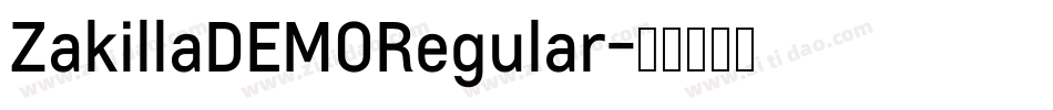 ZakillaDEMORegular字体转换