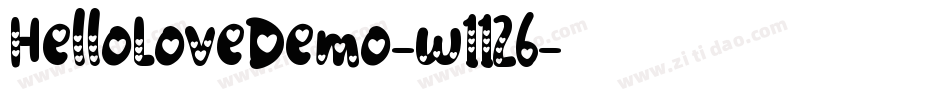 HelloLoveDemo-w1126字体转换