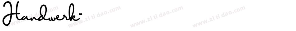 Handwerk字体转换