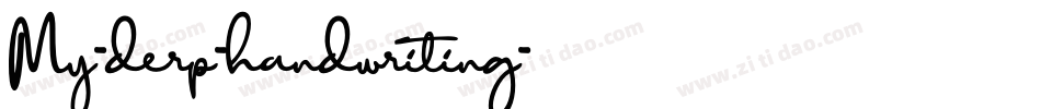My-derp-handwriting字体转换