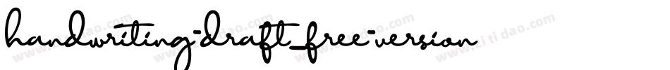 handwriting-draft_free-version字体转换
