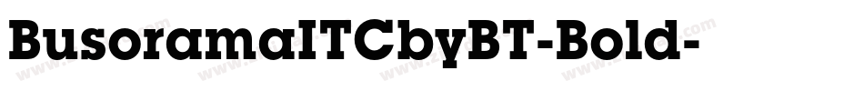 BusoramaITCbyBT-Bold字体转换