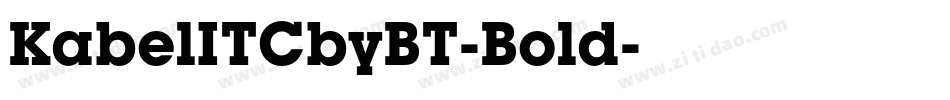 KabelITCbyBT-Bold字体转换