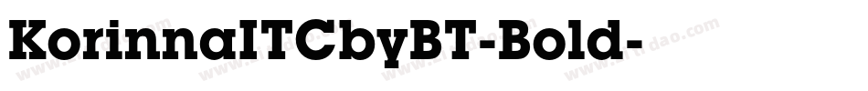 KorinnaITCbyBT-Bold字体转换