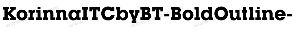 KorinnaITCbyBT-BoldOutline字体转换