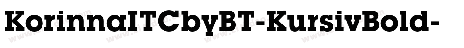 KorinnaITCbyBT-KursivBold字体转换