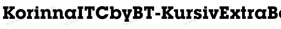 KorinnaITCbyBT-KursivExtraBold字体转换