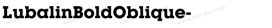 LubalinBoldOblique字体转换