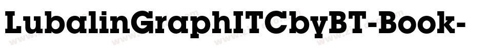LubalinGraphITCbyBT-Book字体转换
