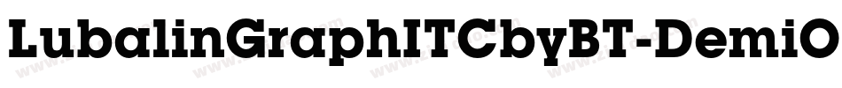 LubalinGraphITCbyBT-DemiOblique字体转换