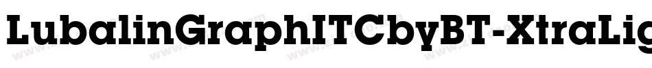 LubalinGraphITCbyBT-XtraLight字体转换